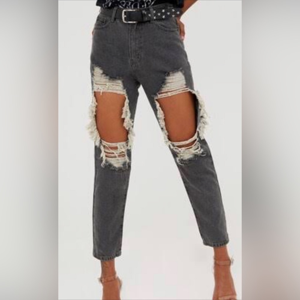 Trendy High Rise Mom Fit Jeans